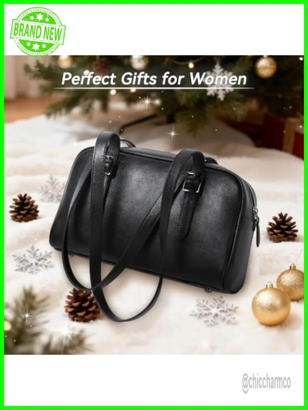 Genuine Full-Grain Leather Hobo Tote Bag, Adjustable Shoulder Strap, Clutch